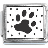 Paw Print Italian Charm