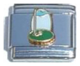 Golf Tee And Flag Italian Charm