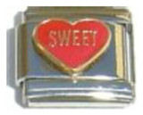 Sweet On Red Heart Italian Charm