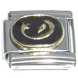 Virgo Zodiac on Black Italian Charm