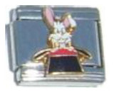 Rabbit In Hat Italian Charm