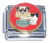 Dog With Bone Italian Charm