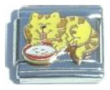 Yellow And Brown Cat Milk Italian Charm