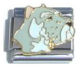 Dog White And Gray Italian Charm