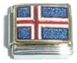 Flag of Iceland Italian Charm