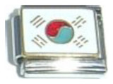 Flag of South Korea Italian Charm