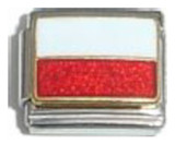Flag of Poland Italian Charm
