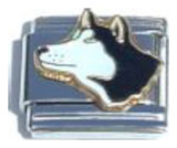 Black And White Dog Italian Charm