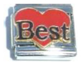 Best Heart Italian Charm