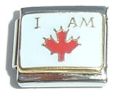 I Am Canadian Leaf Italian Charm