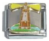 Lighthouse Brown Italian Charm