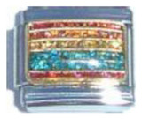 Rainbow Flag With Glitter Italian Charm