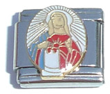 Jesus Oval Italian Charm
