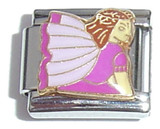 Fairy In Pink Dress Italian Charm
