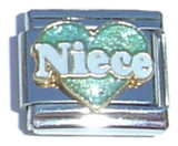 Niece Light Blue With White Italian Charm