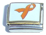 Orange Ribbon Italian Charm
