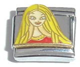 Blonde Girl Italian Charm