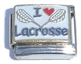 I Love Lacrosse Italian Charm