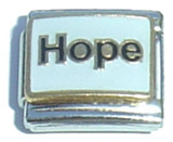 Hope White Background Italian Charm