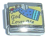 God Loves Me Italian Charm