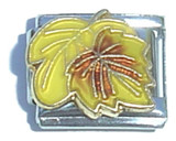 Yellow Leaves Italian Charm