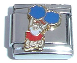 Cheerleader Blue Pom Poms Italian Charm