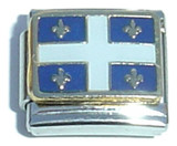 Quebec Flag Italian Charm