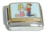 Boy And Girl Italian Charm