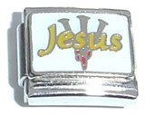Jesus Nails Italian Charm
