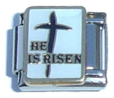 He Is Risen Italian Charm