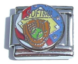 Softball Italian Charm