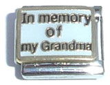 In Memory of My Grandma Italian Charm