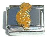 Kokopelli Orange Italian Charm