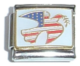 American Flag Bird Italian Charm
