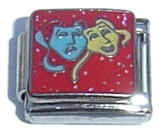 Masks On Red Italian Charm