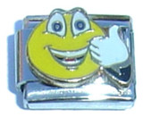 Thumbs Up Smiley Italian Charm