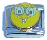 Glasses Smiley Italian Charm