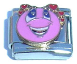 Pink Love Smiley Italian Charm