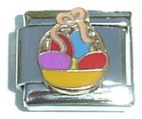 Easter Basket With Eggs Italian Charm