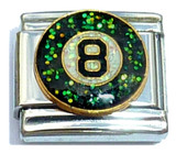 Sparkly 8 Ball Italian Charm