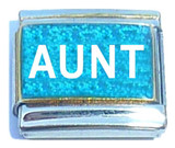 Aunt Light Blue Italian Charm