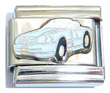 Light Blue Car Italian Charm
