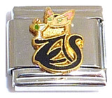 Cat Drinking Italian Charm