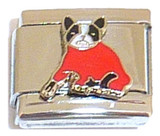 Dog In Red Shirt Italian Charm