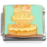 Wedding Cake with Flowers Italian Charm