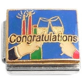 Congratulations Glasses Toast Italian Charm