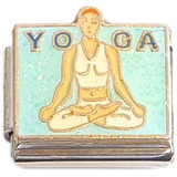 Yoga Woman Light Blue Italian Charm