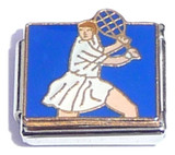 Woman Playing Tennis Italian Charm