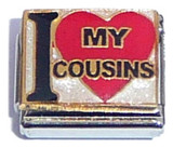 I Love My Cousin Italian Charm