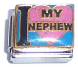 I Love My Nephew Italian Charm